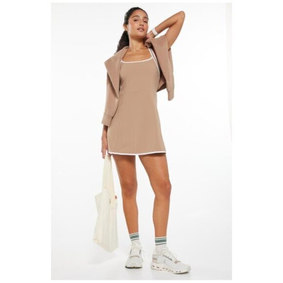 Recess Pickleball x Zella The Grace Court Dress in Tan Portabella Size X-Large - Picture 1 of 9